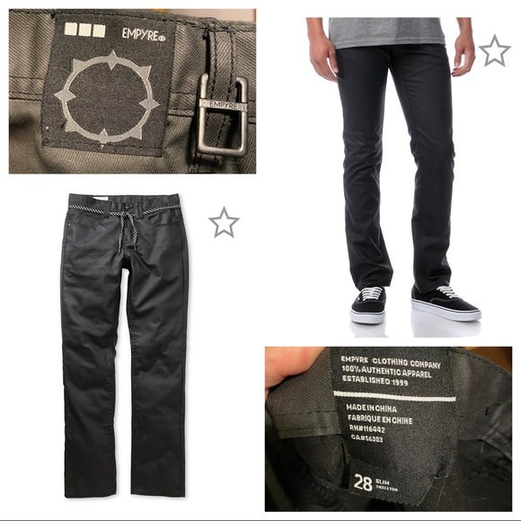 Empyre Skeletor Black Waxed Skinny Jeans - Picture 9 of 9
